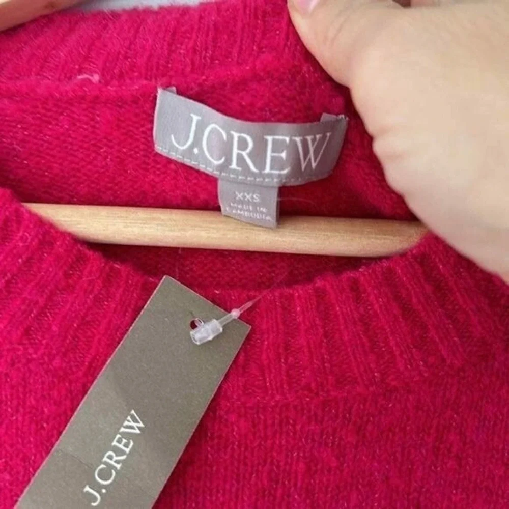 J.Crew crewneck sweater pink Merino Wool Blend Alpaca‎ BM202 Pullover Knit